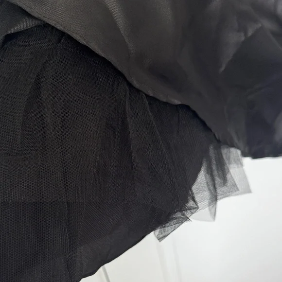 Lela Luxe Black Mini Dress with Red Floral Design - Picture 4 of 6